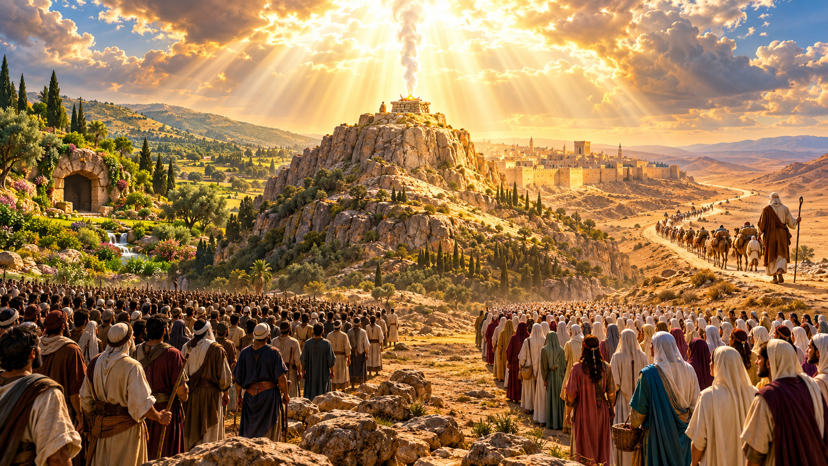 Le mont Moriah, l’arche de Noa’h et Avraham sur la route du pays de Canaan